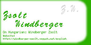 zsolt windberger business card